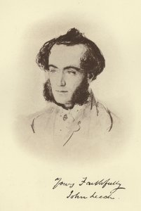 John Leech (czarno-białe zdjęcie) autorstwa John Everett (after) Millais