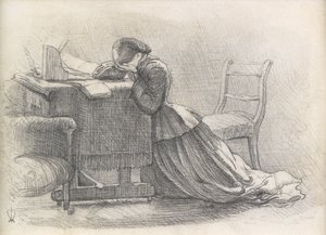 Żona - ilustracja do wiersza autorstwa John Everett Millais