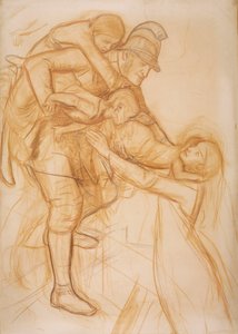 Karykatura do „Ratunku”, ok. 1855 r. autorstwa John Everett Millais