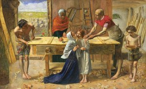 Chrystus w domu swoich rodziców lub w warsztacie stolarskim autorstwa John Everett Millais