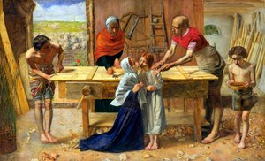 Jezus w domu rodziców (warsztat stolarski) autorstwa John Everett Millais