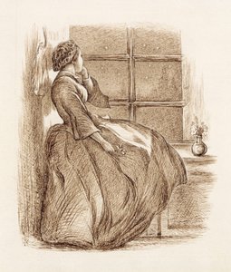 Utracona miłość, c.1859 (pióro i atrament) autorstwa John Everett Millais