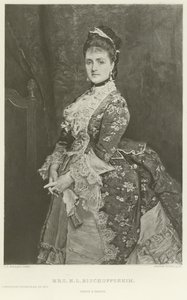 Pani H L Bischoffsheim (wklęsłodruk) autorstwa John Everett Millais