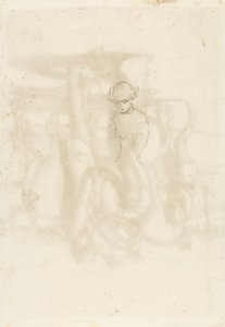 Odrzucone, Verso: Szkic kobiety, 1853 (długopis i brązowy tusz na papierze) autorstwa John Everett Millais
