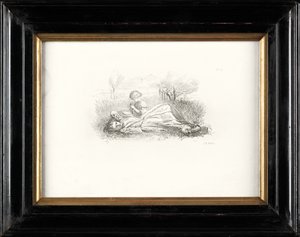 Letnia indolencja (akwaforta) autorstwa John Everett Millais