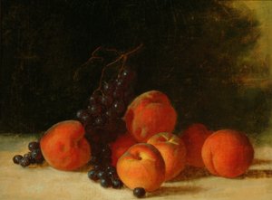 Martwa natura z winogronami i brzoskwiniami, ok. 1845 (olej na płótnie)