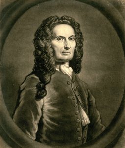 Portret francuskiego matematyka Abrahama de Moivre 1667-1754, 1736 autorstwa John Faber