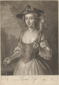 Dziewczyna Przędzalnia Nici autorstwa John Faber the younger