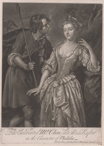 Słynna pani Clive, późna panna Rafter, w postaci Philidy autorstwa John Faber the younger
