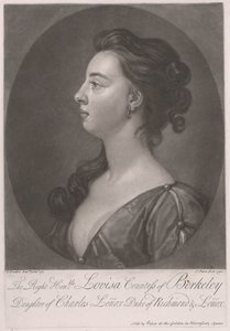 Wielce Czcigodna Ludwika Hrabina Berkeley, córka Karola Lenoxa, księcia Richmond i Lenox