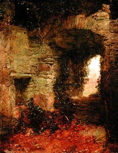 Galloway Keep, c.1870 (olej na panelu) autorstwa John Faed