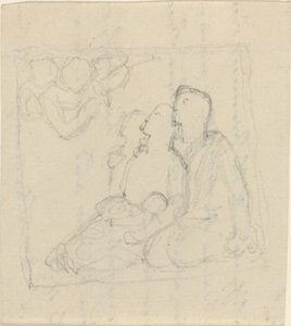 Rodzina, do której zwracają się aniołowie autorstwa John Flaxman