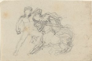 Bitwa między człowiekiem a Centaurem autorstwa John Flaxman