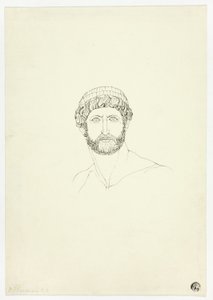 Popiersie brodatego mężczyzny autorstwa John Flaxman