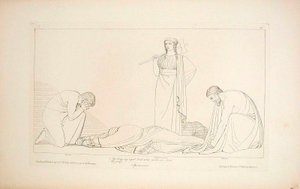 Klitajmestra i chór autorstwa John Flaxman