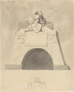 Projekt pomnika autorstwa John Flaxman