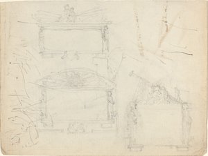 Projekty pomników [recto i verso] autorstwa John Flaxman