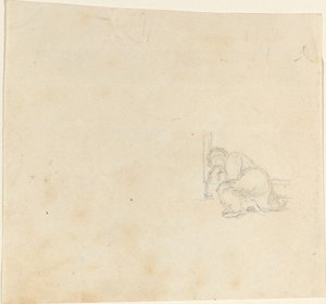 Postać śpiąca w drzwiach autorstwa John Flaxman