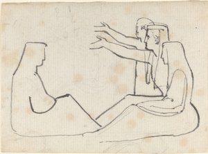 Cztery siedzące postacie autorstwa John Flaxman