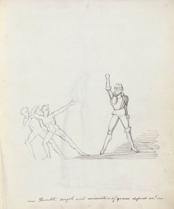 Mała wioska. aniołowie i słudzy łaski bronią nas!, 1783 (pióro, atrament i pranie na papierze) autorstwa John Flaxman