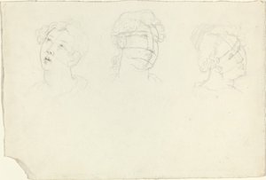 Głowa Marii Magdaleny i Dwóch Świętych (?) autorstwa John Flaxman