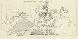 Ciało Hectora wciągnięte w samochód Achillesa autorstwa John Flaxman