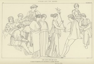 Hezjod i muzy autorstwa John Flaxman
