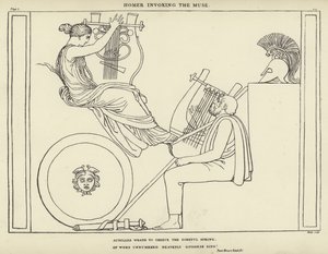 Homer przywołuje muzę autorstwa John Flaxman