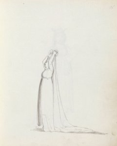 Pani Siddons jako Constance, 1783 (pióro, tusz i pranie na papierze) autorstwa John Flaxman