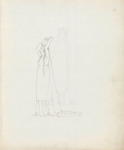 Pani Siddons jako Constance, 1783 (pióro, tusz i pranie na papierze) autorstwa John Flaxman