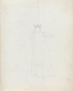 Pani Siddons jako Constance, 1783 (pióro, tusz i pranie na papierze) autorstwa John Flaxman