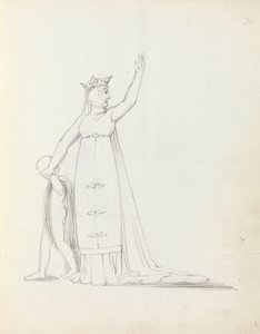 Pani Siddons jako Constance z dzieckiem, 1783 (pióro, tusz i pranie na papierze) autorstwa John Flaxman