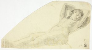 Naga dziewczyna podczas snu autorstwa John Flaxman