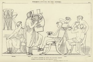 Femius śpiewa zalotnikom autorstwa John Flaxman