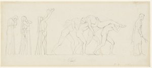Siedmiu wodzów przeciwko Tebom autorstwa John Flaxman