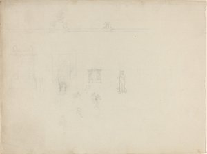 Arkusz Studiów Architektonicznych i Figur autorstwa John Flaxman