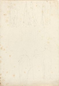 Arkusz studiów postaci zamaskowanych autorstwa John Flaxman