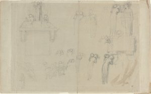 Arkusz studiów [recto i verso] autorstwa John Flaxman