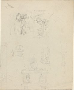 Arkusz studiów [recto i verso] autorstwa John Flaxman