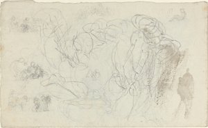 Arkusz studiów [recto i verso] autorstwa John Flaxman