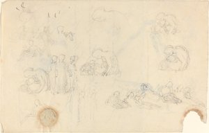Arkusz studiów [recto i verso] autorstwa John Flaxman