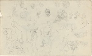 Arkusz studiów [recto i verso] autorstwa John Flaxman