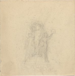 Studia do pomnika z ukoronowaniem postaci [recto i verso] autorstwa John Flaxman