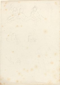 Badania postaci siedzących i leżących autorstwa John Flaxman