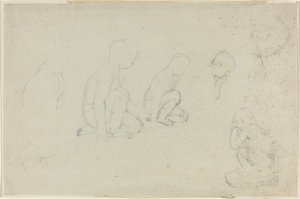 Badania klęczącego chłopca autorstwa John Flaxman