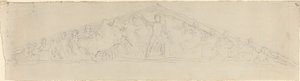 Studium rekonstrukcji frontonu zachodniego Partenonu autorstwa John Flaxman
