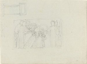 Studium dla pomnika duchownego [recto i verso] autorstwa John Flaxman