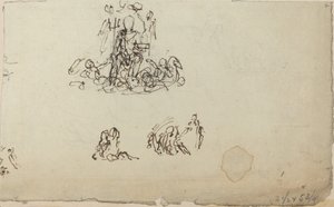 Badanie Neptuna i stworzeń morskich (?) autorstwa John Flaxman