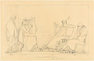 Pieśń Demodocusa autorstwa John Flaxman