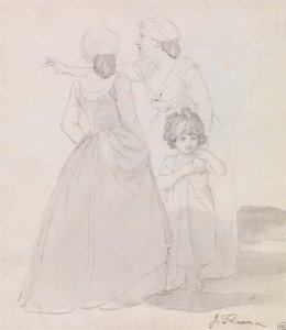 Dwie kobiety i dziecko autorstwa John Flaxman